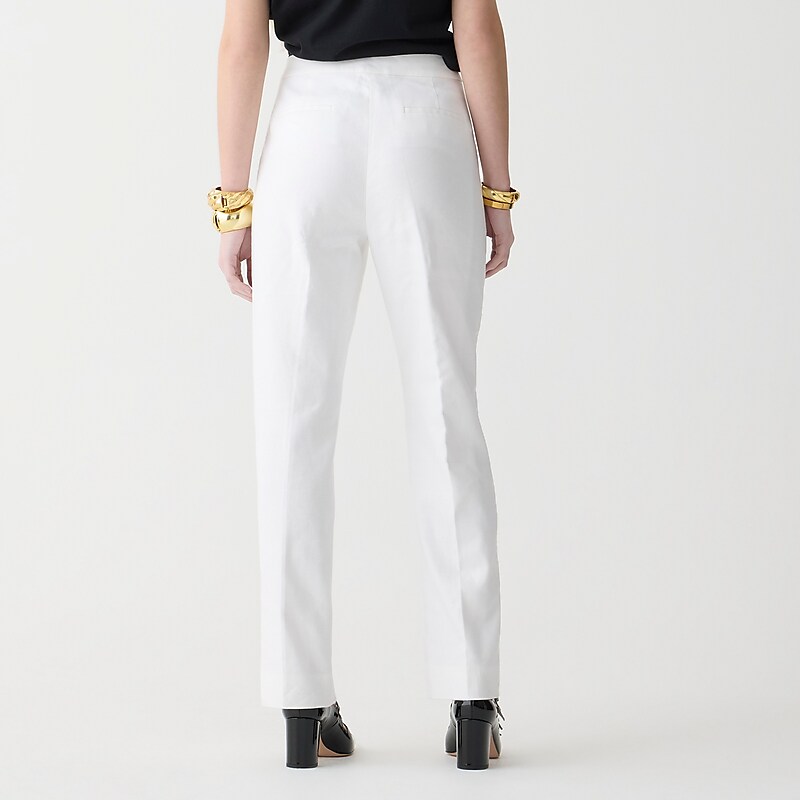 White J.Crew Kate straight-leg pant in stretch linen blend | J.Crew Factory | HGQIS3290