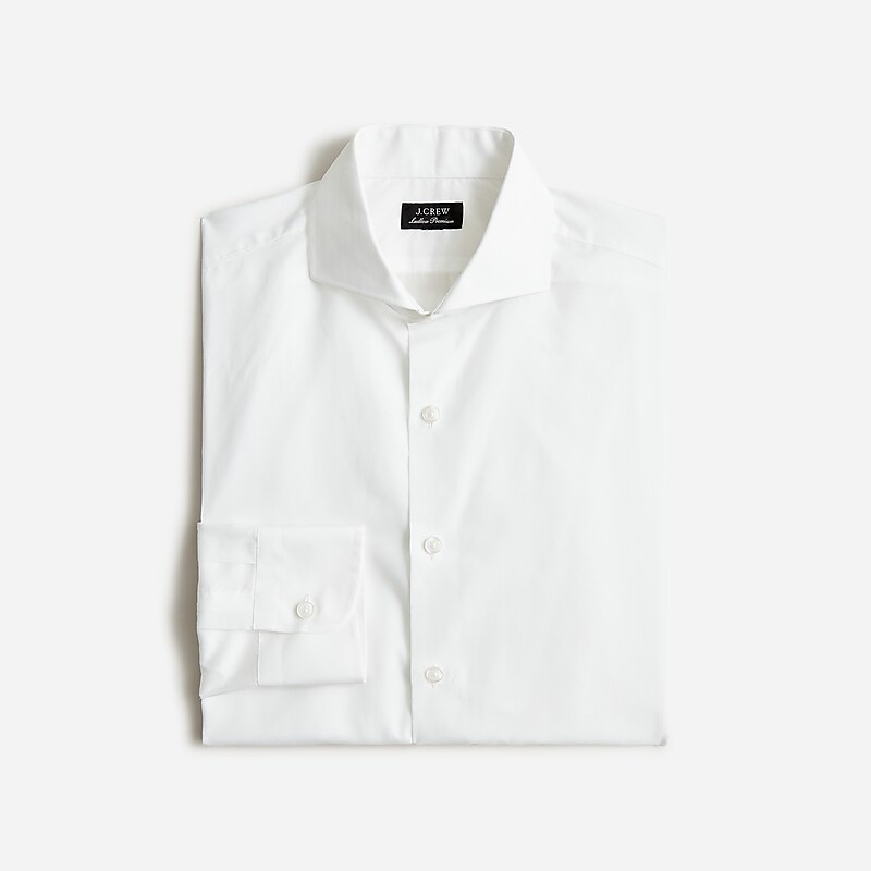 White J.Crew Ludlow Premium fine cotton dress shirt with cutaway collar | J.Crew Factory | IXTWP3746