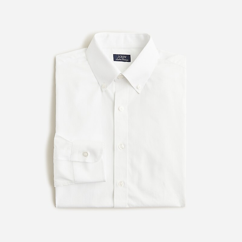 White J.Crew Ludlow Premium fine cotton dress shirt with button-down collar | J.Crew Factory | QZWYE3105