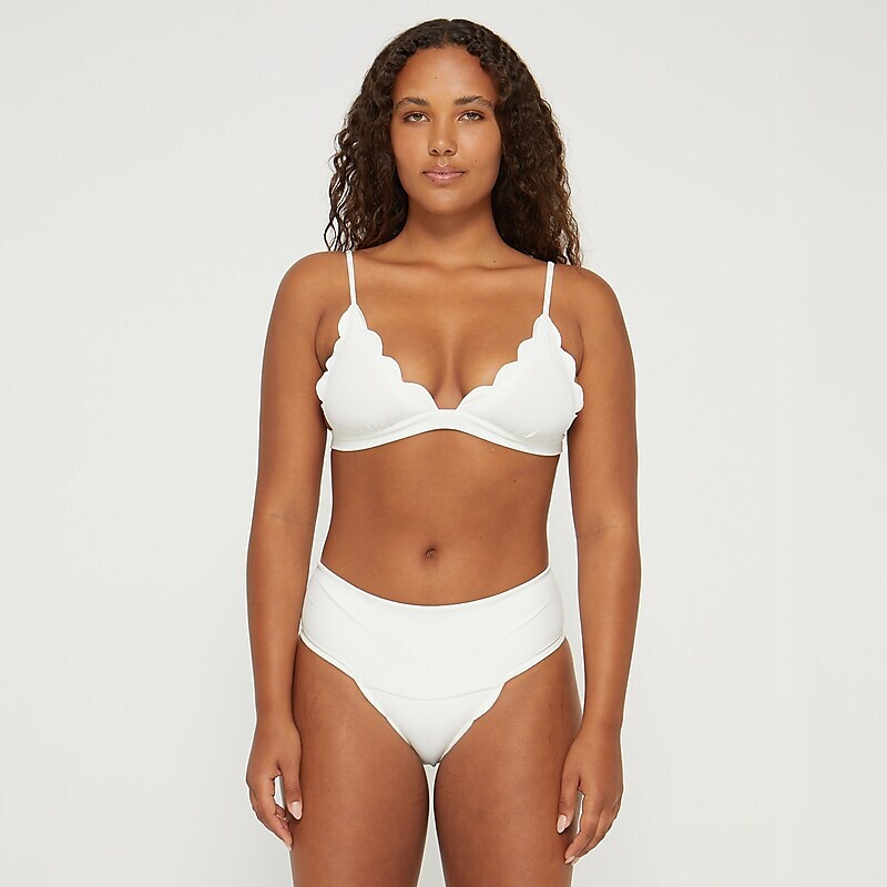 White J.Crew MARYSIA Santa Clara bikini top | J.Crew Factory | MNDVA1095