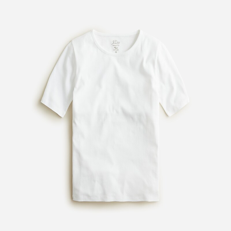 White J.Crew Perfect-fit elbow-sleeve T-shirt | J.Crew Factory | FXZHT2654