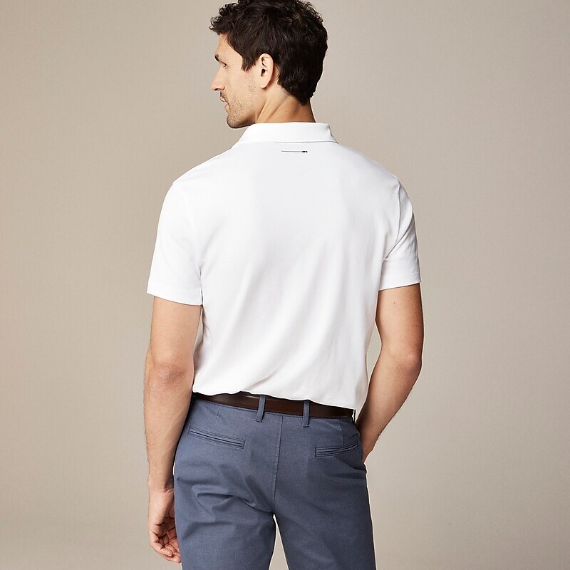 White J.Crew Performance polo shirt with COOLMAX® | J.Crew Factory | YAPIR9287