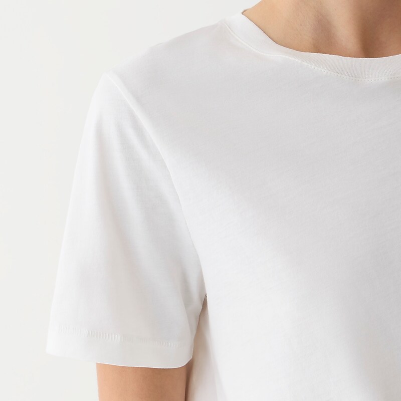 White J.Crew Pima cotton relaxed T-shirt | J.Crew Factory | GNTRU1708