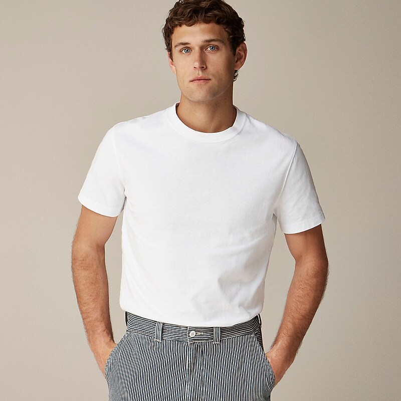 White J.Crew Relaxed premium-weight cotton no-pocket T-shirt | J.Crew Factory | HZKLX4831