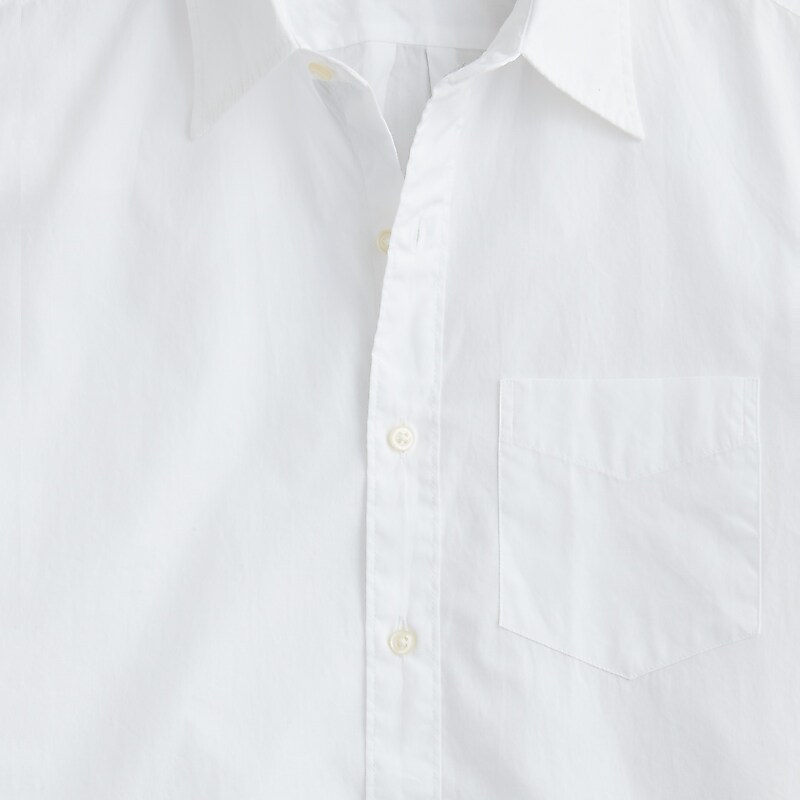 White J.Crew Relaxed short-sleeve midweight denim shirt | J.Crew Factory | LOJAR9456