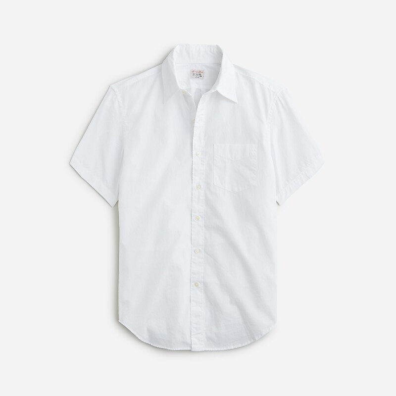 White J.Crew Relaxed short-sleeve midweight denim shirt | J.Crew Factory | LOJAR9456