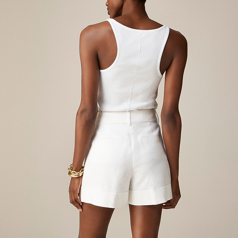 White J.Crew Remi short in stretch linen blend | J.Crew Factory | EDGRU3247