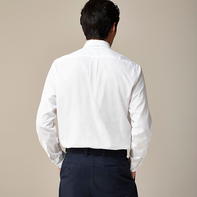 White J.Crew Secret Wash cotton poplin shirt | J.Crew Factory | QESNC6325