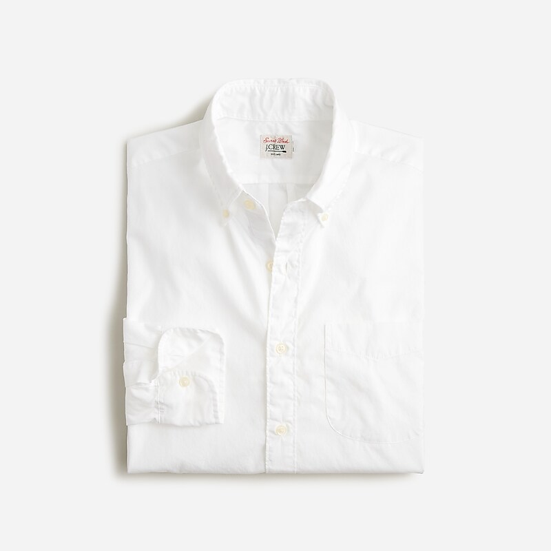 White J.Crew Secret Wash cotton poplin shirt | J.Crew Factory | QESNC6325