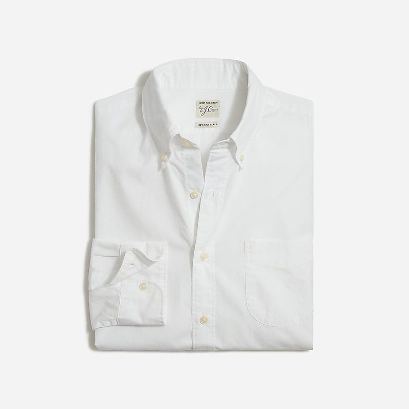 White J.Crew Secret Wash cotton poplin shirt | J.Crew Factory | RTCEN0287