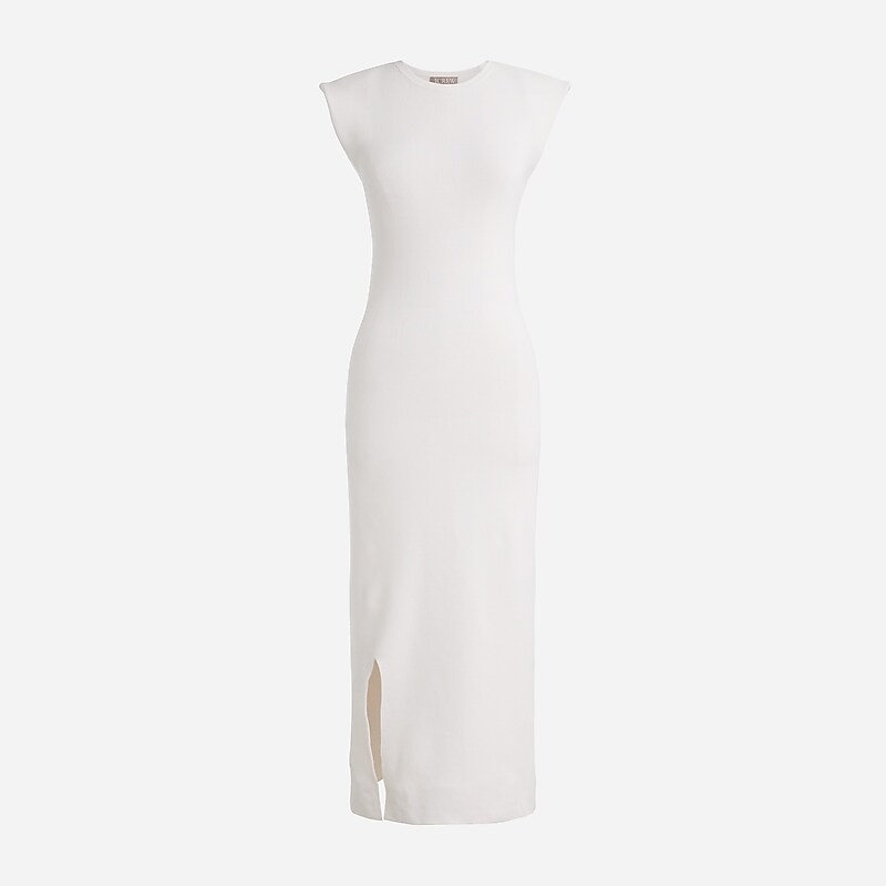 White J.Crew Sleeveless sweater-dress in stretch viscose blend | J.Crew Factory | WGSTF2897