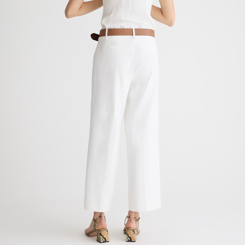 White J.Crew Sydney pant in stretch linen blend | J.Crew Factory | OTUNG8163