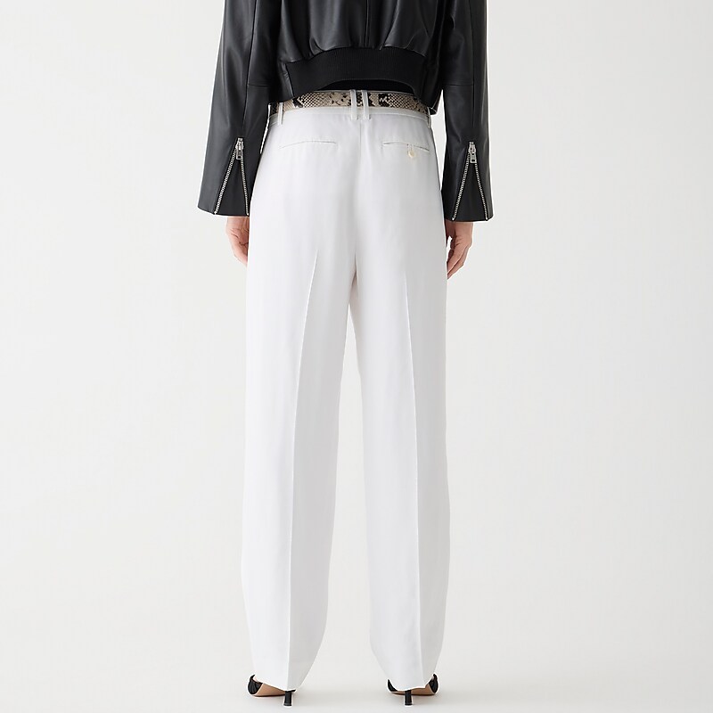 White J.Crew Tapered essential pant in drapey viscose | J.Crew Factory | SKAZR2741