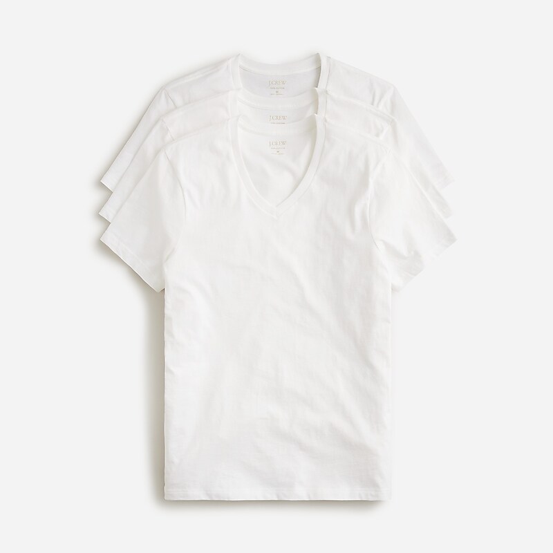 White J.Crew V-neck undershirts three-pack | J.Crew Factory | EZYVK8542