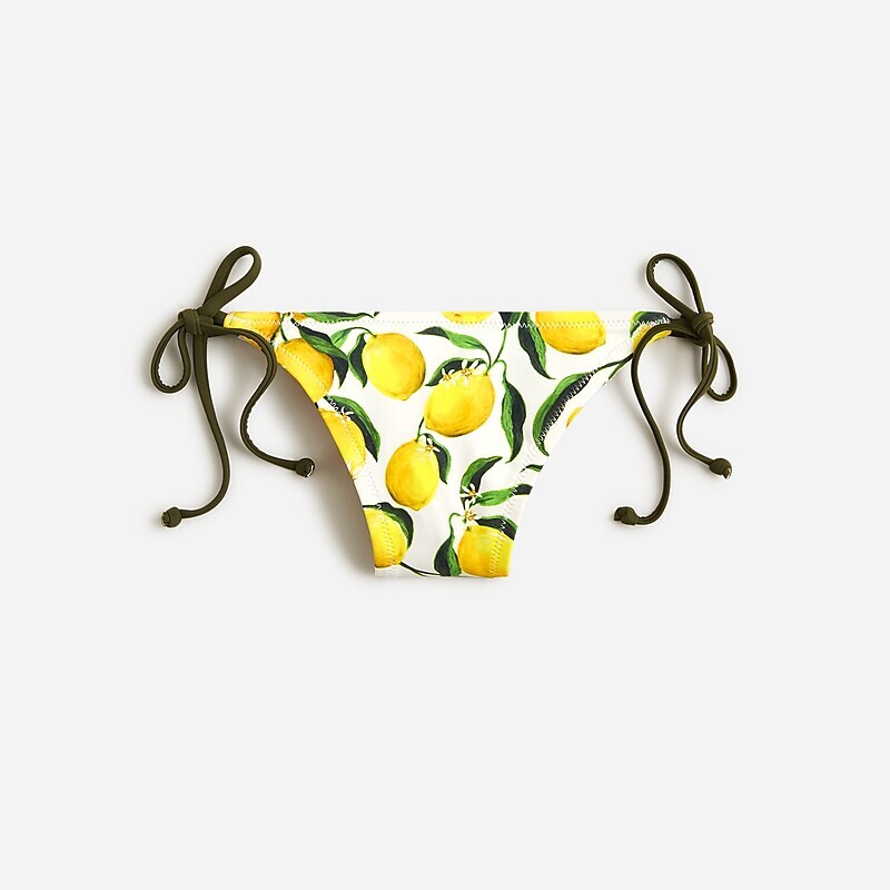 Yellow Multi J.Crew String hipster bikini bottom in stripe | J.Crew Factory | SRUNW5293