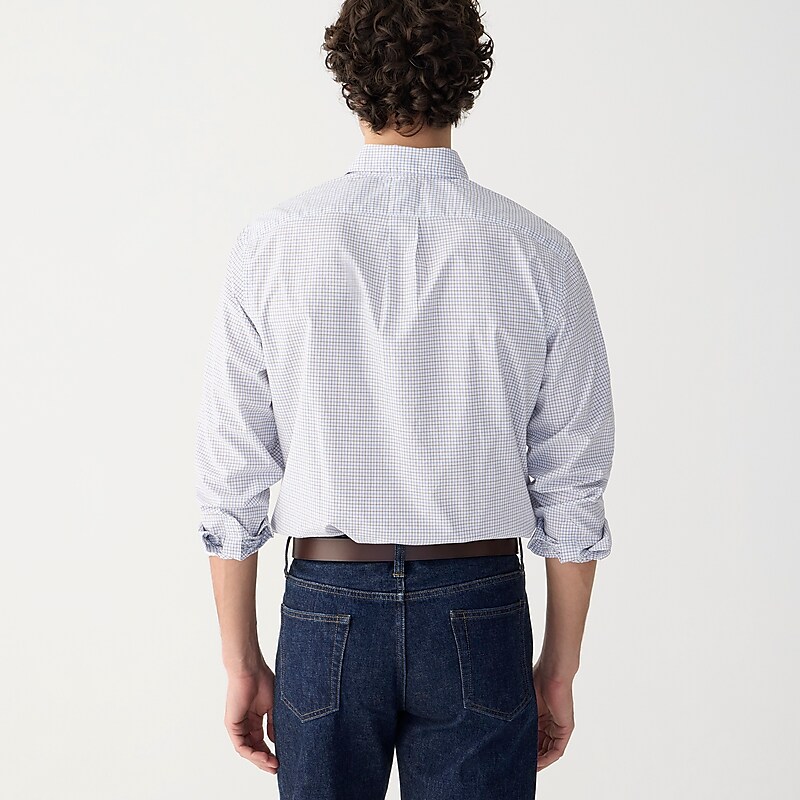 Zephir Tattersall Sky B J.Crew Thomas Mason® for J.Crew washed poplin shirt | J.Crew Factory | UODMQ9604