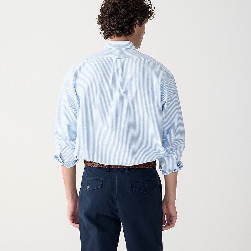 Zoli Stripe Blue White J.Crew Broken-in organic cotton oxford shirt | J.Crew Factory | HUXOC0712